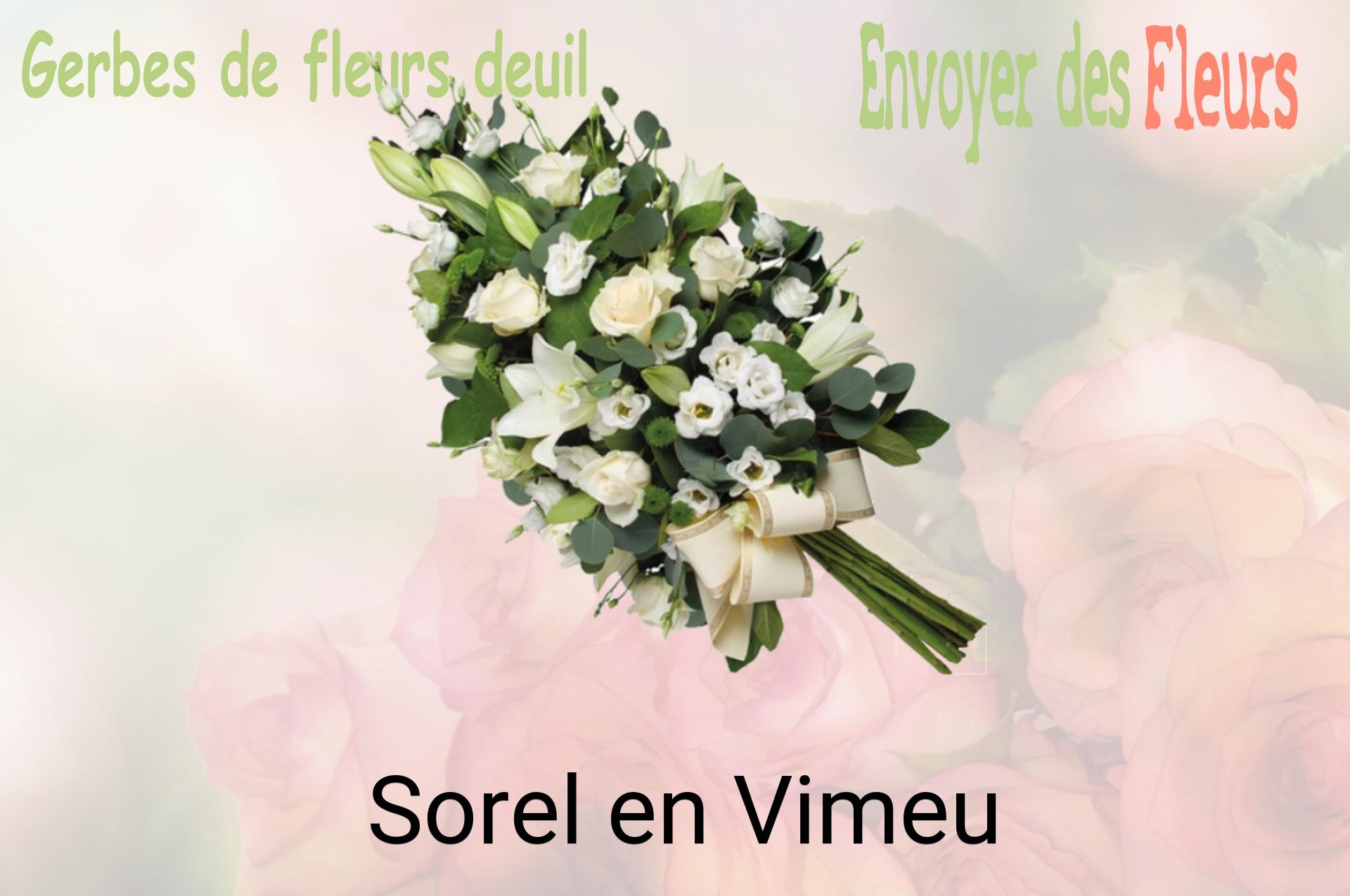 Gerbe de fleurs de deuil livrée à Sorel-en-Vimeu